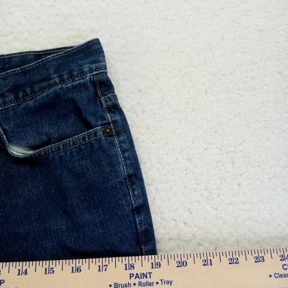 American Eagle Jeans Womens 12 (32) Bootcut Cotton‎ Hole Dark Wash - Picture 7 of 13